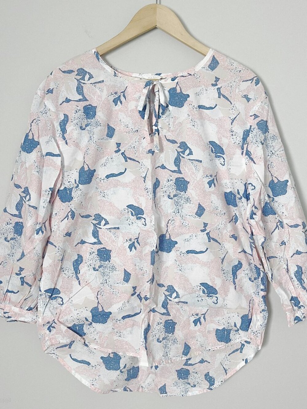 2/$30 Calson Printed Cotton Top Medium Pink Blue